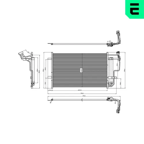 Kondensator, Klimaanlage ERA 667409 Bild Kondensator, Klimaanlage ERA 667409