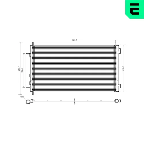 Kondensator, Klimaanlage ERA 667411 Bild Kondensator, Klimaanlage ERA 667411