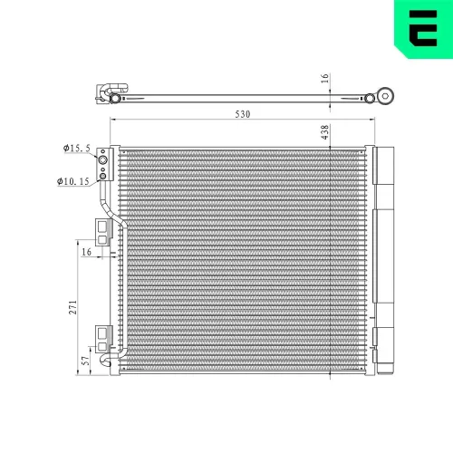 Kondensator, Klimaanlage ERA 667413 Bild Kondensator, Klimaanlage ERA 667413