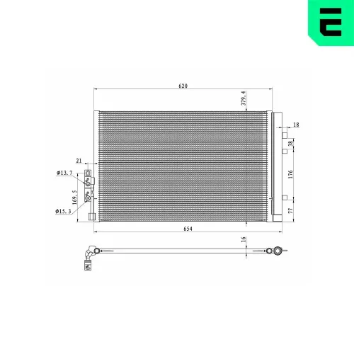 Kondensator, Klimaanlage ERA 667415 Bild Kondensator, Klimaanlage ERA 667415