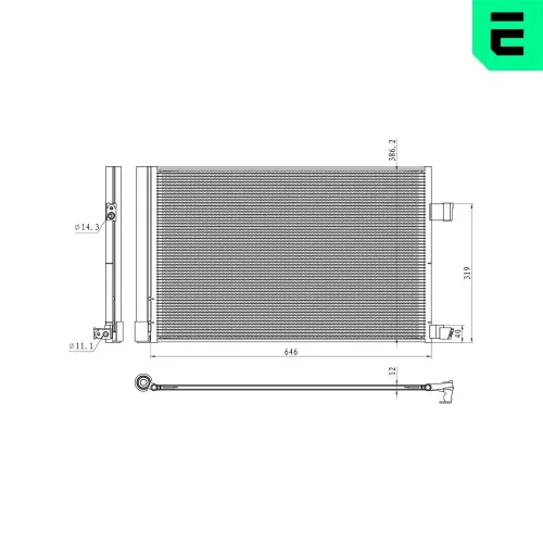 Kondensator, Klimaanlage ERA 667422 Bild Kondensator, Klimaanlage ERA 667422
