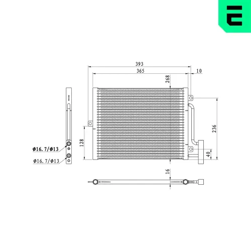 Kondensator, Klimaanlage ERA 667432 Bild Kondensator, Klimaanlage ERA 667432