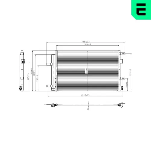 Kondensator, Klimaanlage ERA 667433 Bild Kondensator, Klimaanlage ERA 667433