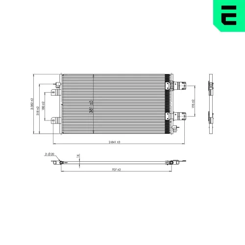 Kondensator, Klimaanlage ERA 667441 Bild Kondensator, Klimaanlage ERA 667441