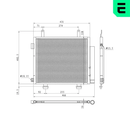 Kondensator, Klimaanlage ERA 667463 Bild Kondensator, Klimaanlage ERA 667463