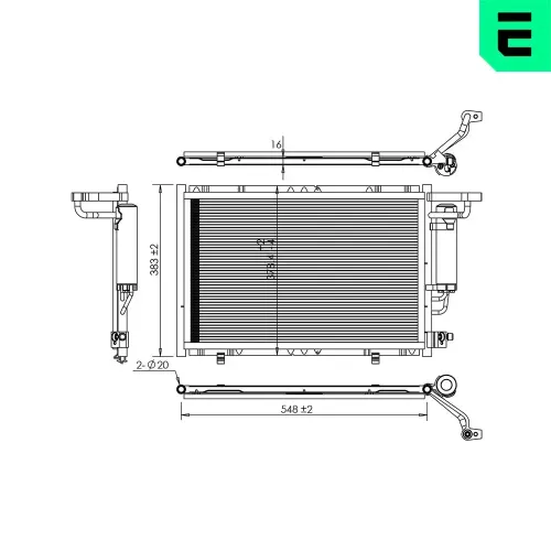 Kondensator, Klimaanlage ERA 667469 Bild Kondensator, Klimaanlage ERA 667469