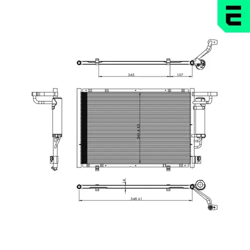 Kondensator, Klimaanlage ERA 667476 Bild Kondensator, Klimaanlage ERA 667476