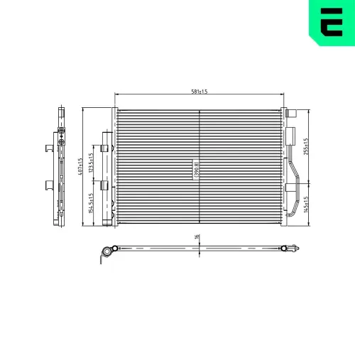 Kondensator, Klimaanlage ERA 667480 Bild Kondensator, Klimaanlage ERA 667480