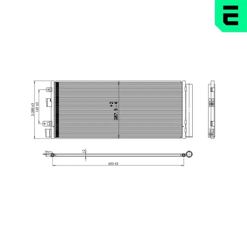 Kondensator, Klimaanlage ERA 667481 Bild Kondensator, Klimaanlage ERA 667481