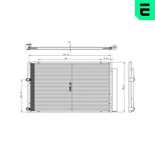 Kondensator, Klimaanlage ERA 667483 Bild Kondensator, Klimaanlage ERA 667483