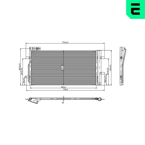 Kondensator, Klimaanlage ERA 667488 Bild Kondensator, Klimaanlage ERA 667488