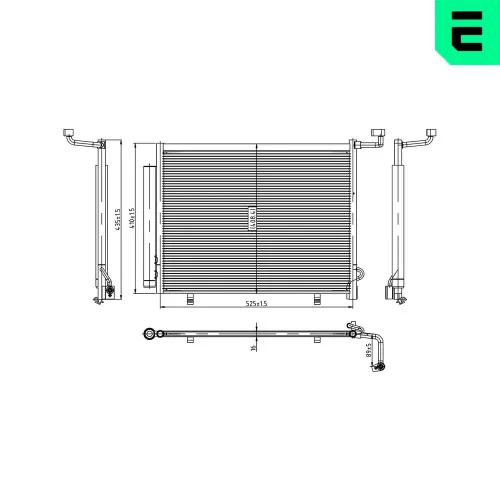 Kondensator, Klimaanlage ERA 667507 Bild Kondensator, Klimaanlage ERA 667507