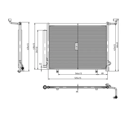 Kondensator, Klimaanlage ERA 667507 Bild Kondensator, Klimaanlage ERA 667507