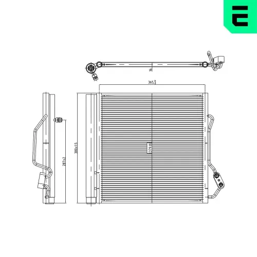 Kondensator, Klimaanlage ERA 667508 Bild Kondensator, Klimaanlage ERA 667508