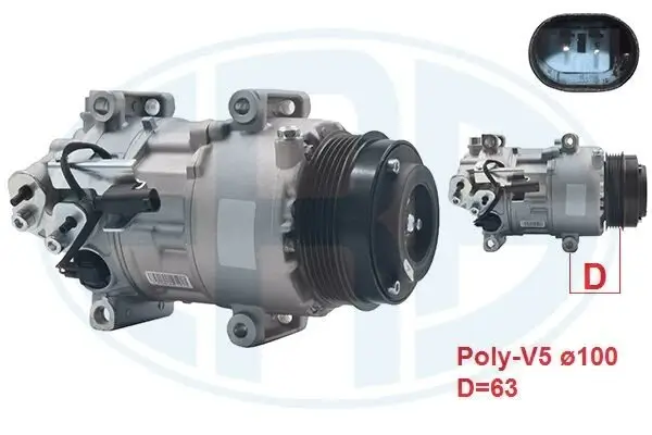 Kompressor, Klimaanlage 12 V ERA 670025