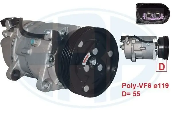 Kompressor, Klimaanlage ERA 670056