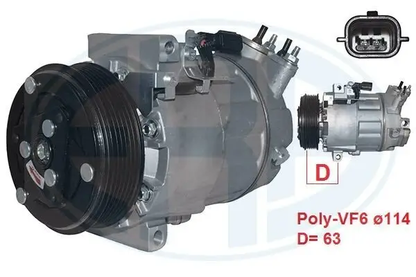 Kompressor, Klimaanlage 12 V ERA 670058