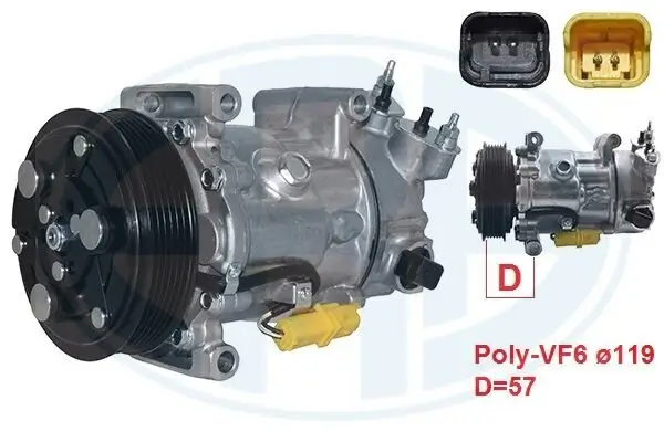 Kompressor, Klimaanlage ERA 670060