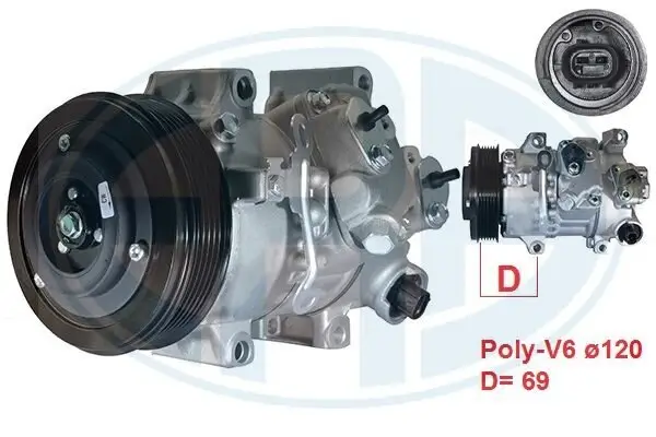 Kompressor, Klimaanlage 12 V ERA 670136