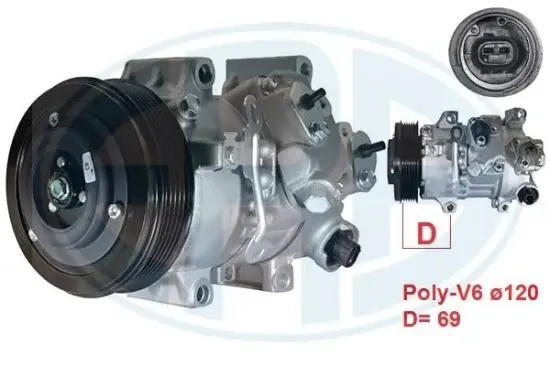 Kompressor, Klimaanlage 12 V ERA 670136 Bild Kompressor, Klimaanlage 12 V ERA 670136