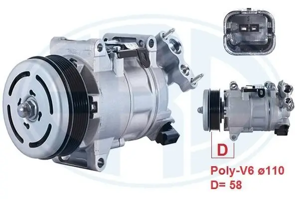 Kompressor, Klimaanlage ERA 670167