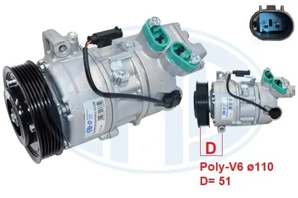 Kompressor, Klimaanlage 12 V ERA 670195