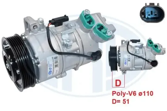 Kompressor, Klimaanlage 12 V ERA 670195 Bild Kompressor, Klimaanlage 12 V ERA 670195
