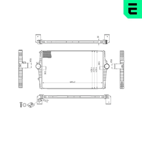 Ladeluftkühler ERA 672030 Bild Ladeluftkühler ERA 672030