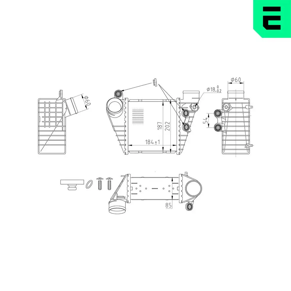 Ladeluftkühler ERA 672032