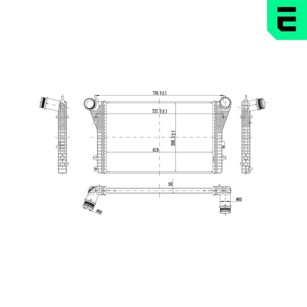 Ladeluftkühler ERA 672033