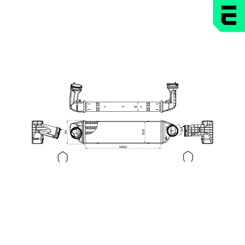 Ladeluftkühler ERA 672037 Bild Ladeluftkühler ERA 672037