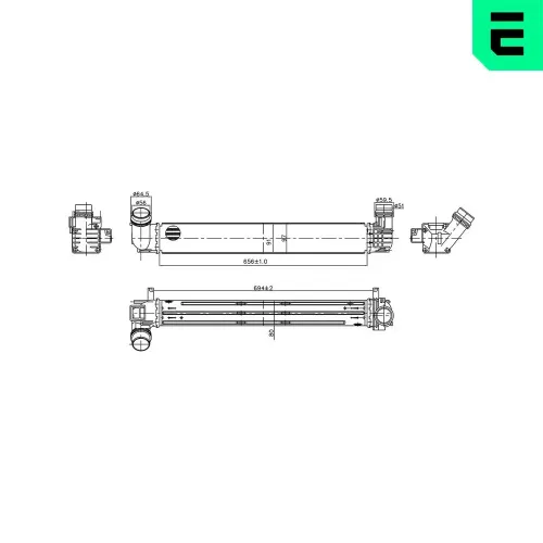 Ladeluftkühler ERA 672038 Bild Ladeluftkühler ERA 672038