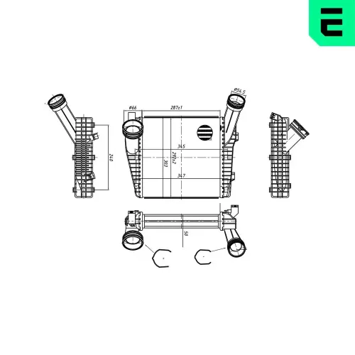 Ladeluftkühler rechts ERA 672040 Bild Ladeluftkühler rechts ERA 672040