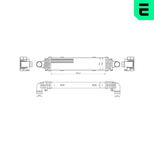 Ladeluftkühler ERA 672056 Bild Ladeluftkühler ERA 672056