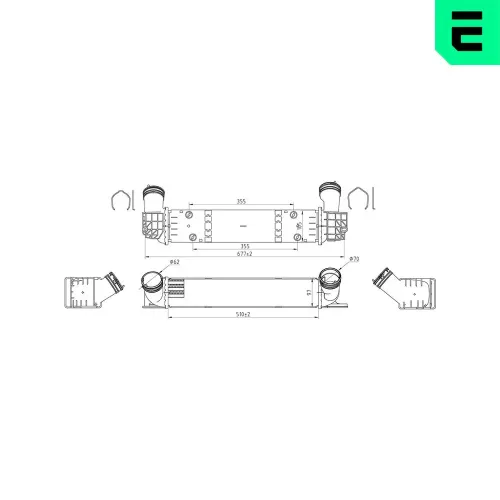 Ladeluftkühler ERA 672058 Bild Ladeluftkühler ERA 672058