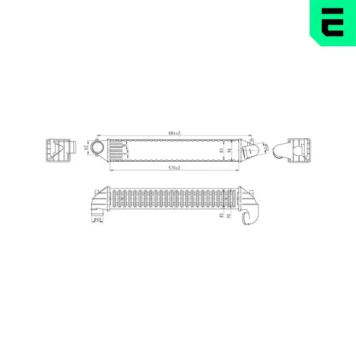 Ladeluftkühler ERA 672059 Bild Ladeluftkühler ERA 672059