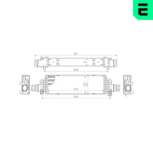 Ladeluftkühler ERA 672064 Bild Ladeluftkühler ERA 672064