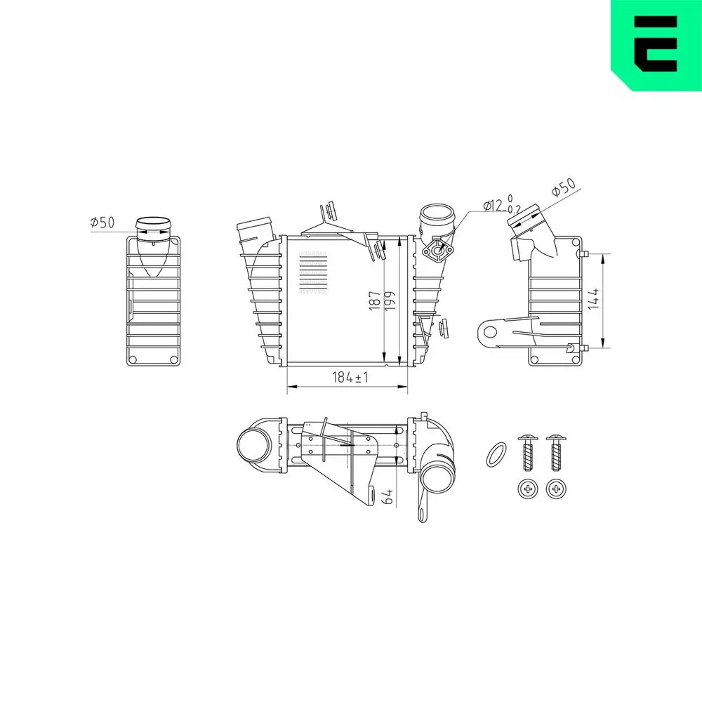 Ladeluftkühler ERA 672074