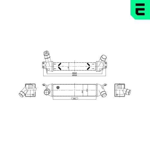 Ladeluftkühler ERA 672082 Bild Ladeluftkühler ERA 672082