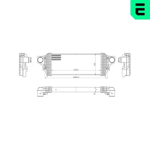 Ladeluftkühler ERA 672088 Bild Ladeluftkühler ERA 672088