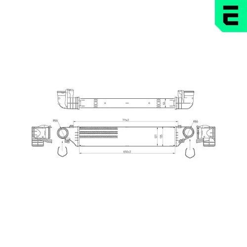 Ladeluftkühler ERA 672089 Bild Ladeluftkühler ERA 672089