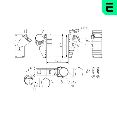 Ladeluftkühler ERA 672090 Bild Ladeluftkühler ERA 672090