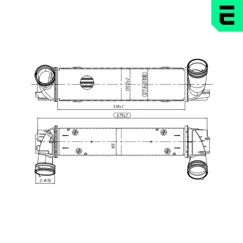 Ladeluftkühler ERA 672098 Bild Ladeluftkühler ERA 672098