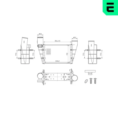 Ladeluftkühler ERA 672105 Bild Ladeluftkühler ERA 672105