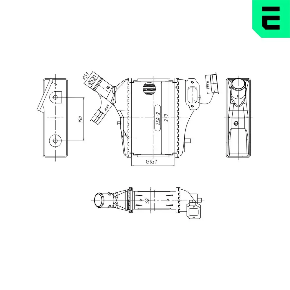 Ladeluftkühler ERA 672123