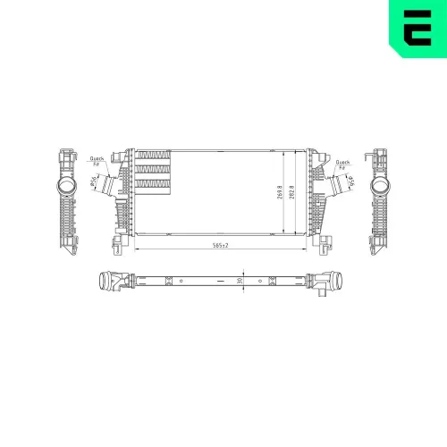 Ladeluftkühler ERA 672132 Bild Ladeluftkühler ERA 672132
