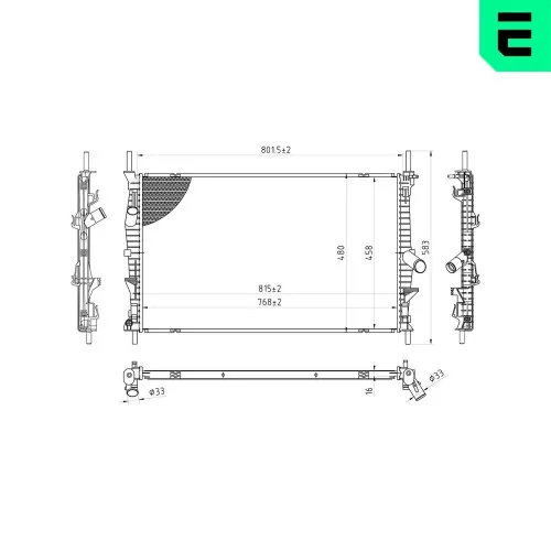 Kühler, Motorkühlung ERA 673010 Bild Kühler, Motorkühlung ERA 673010