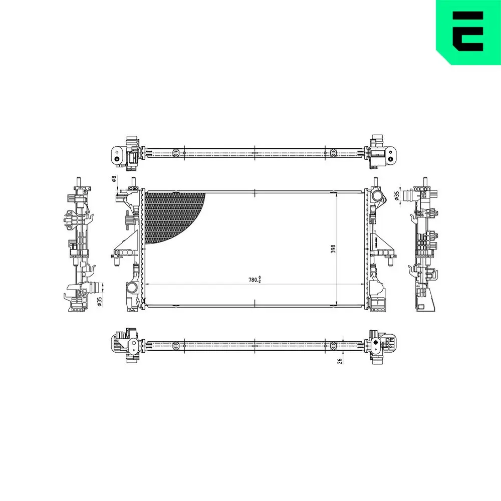 Kühler, Motorkühlung ERA 673018
