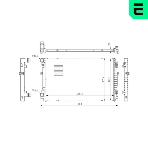 Kühler, Motorkühlung ERA 673020 Bild Kühler, Motorkühlung ERA 673020