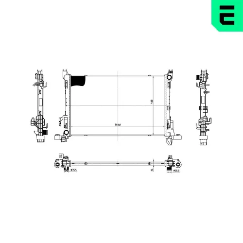Kühler, Motorkühlung ERA 673024 Bild Kühler, Motorkühlung ERA 673024
